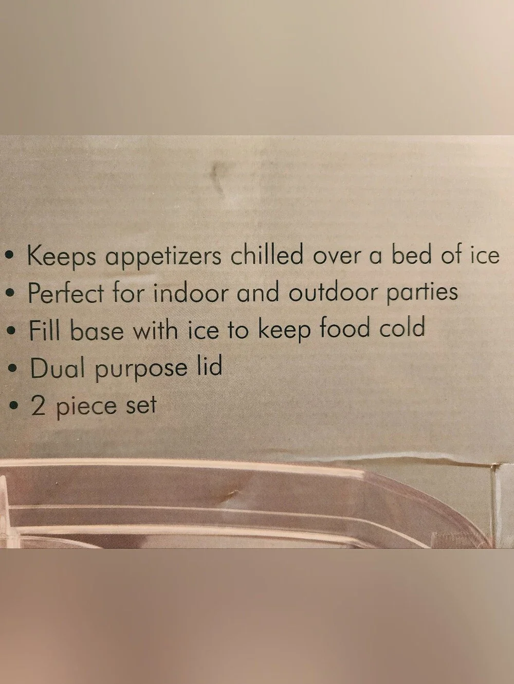 Madison York BPA-Free Clear Acrylic Large 2-Piece Flip Lid Ice Chill Tray